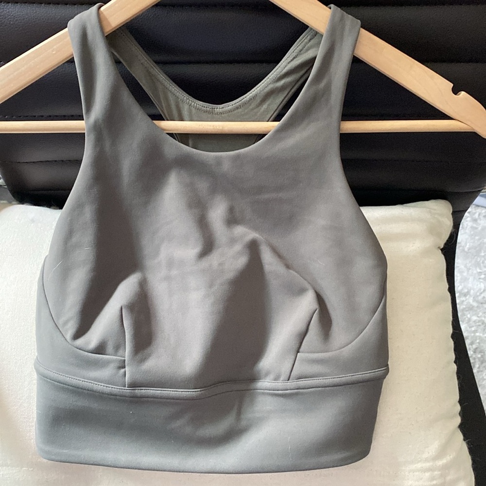 lululemon athletica High-Neck Sports Bra in Light Gray